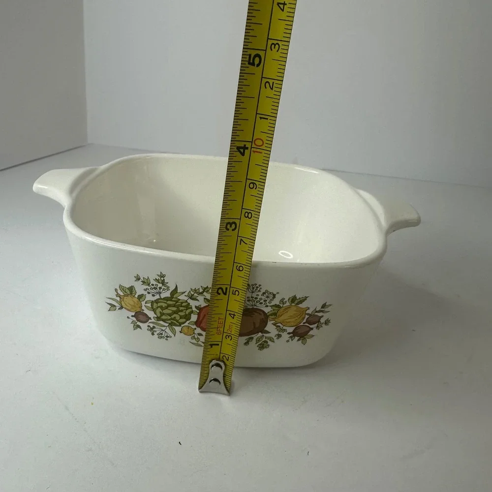 Vintage Corning Ware Spice O Life P-43-B 2 3/4 Cup Casserole Dish White Square